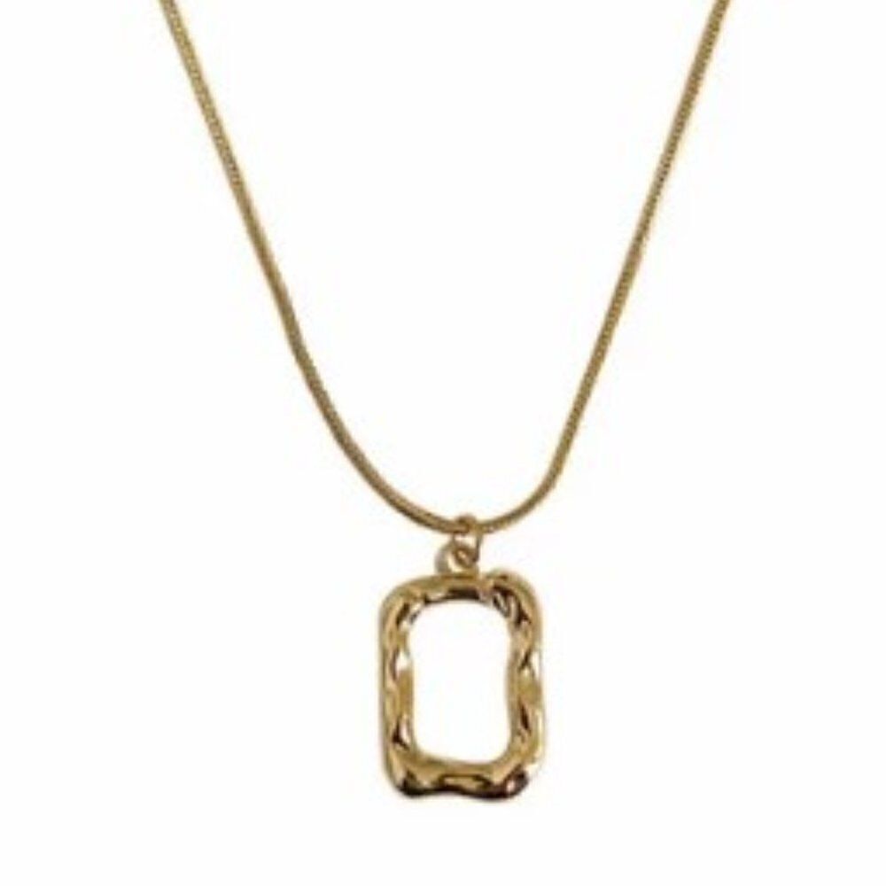 Geometric Pendant Layering Necklace Gold, Tone Unisex